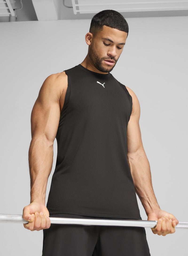 PUMA CLOUDSPUN Mens Black Soft Breathable Tank - Image 1